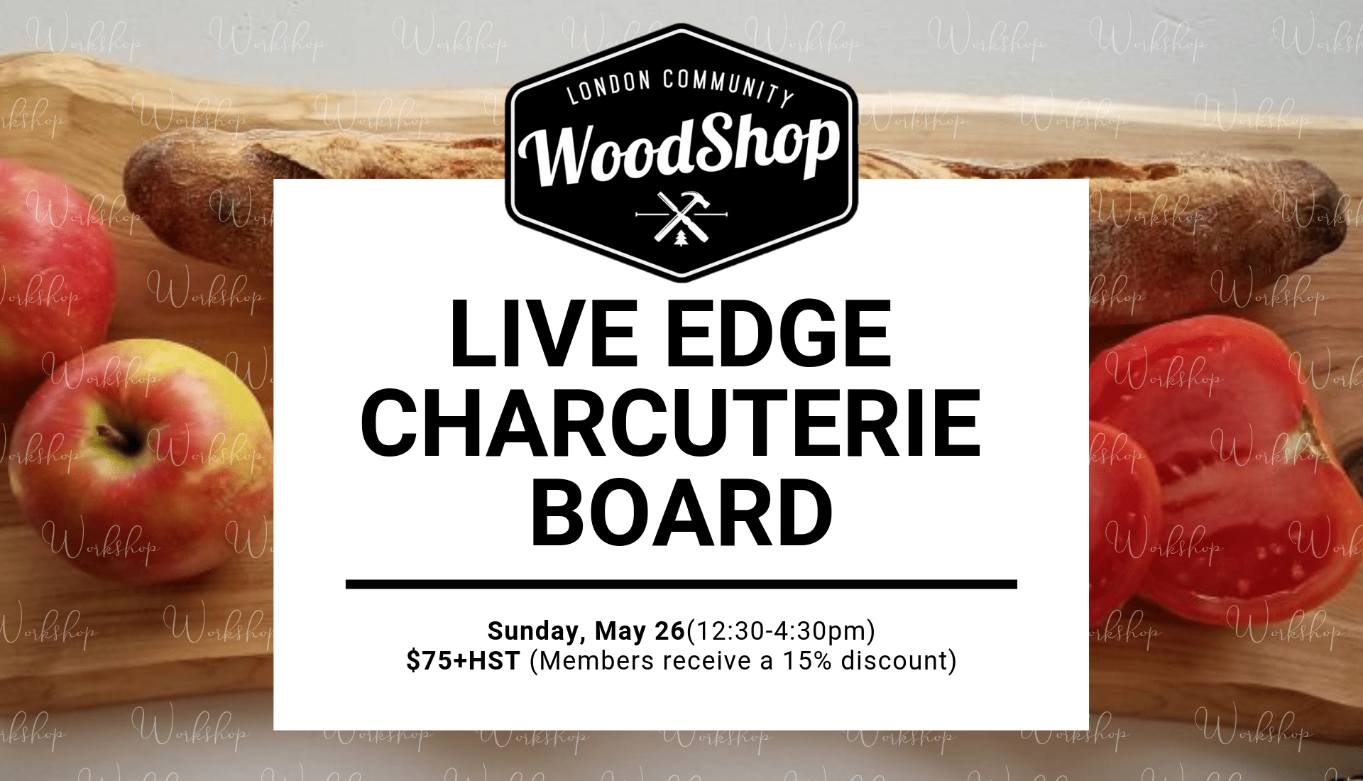 Live Edge Charcuterie Board - May 26